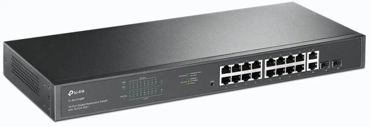 Šakotuvas TP-LINK | Jungiklis | TL-SG1218MP | Nevaldomas | Montuojamas ant stovo | 10/100 Mbps (RJ-45) jungtys kiekis 18 | SFP jungtys kiekis 2 | PoE+ jungtys kiekis 16 | Maitinimo tipas 100-240VAC, 50-60Hz įtampa