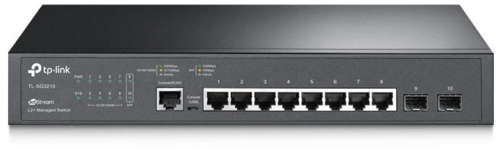 Tinklo Įranga - TP-LINK SG3210 8-Port 1Gbps L2+ L3 Jungiklis