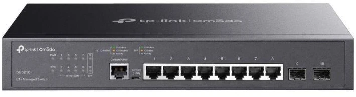 Tinklo Įranga - TP-LINK SG3210 8-Port 1Gbps L2+ L3 Jungiklis