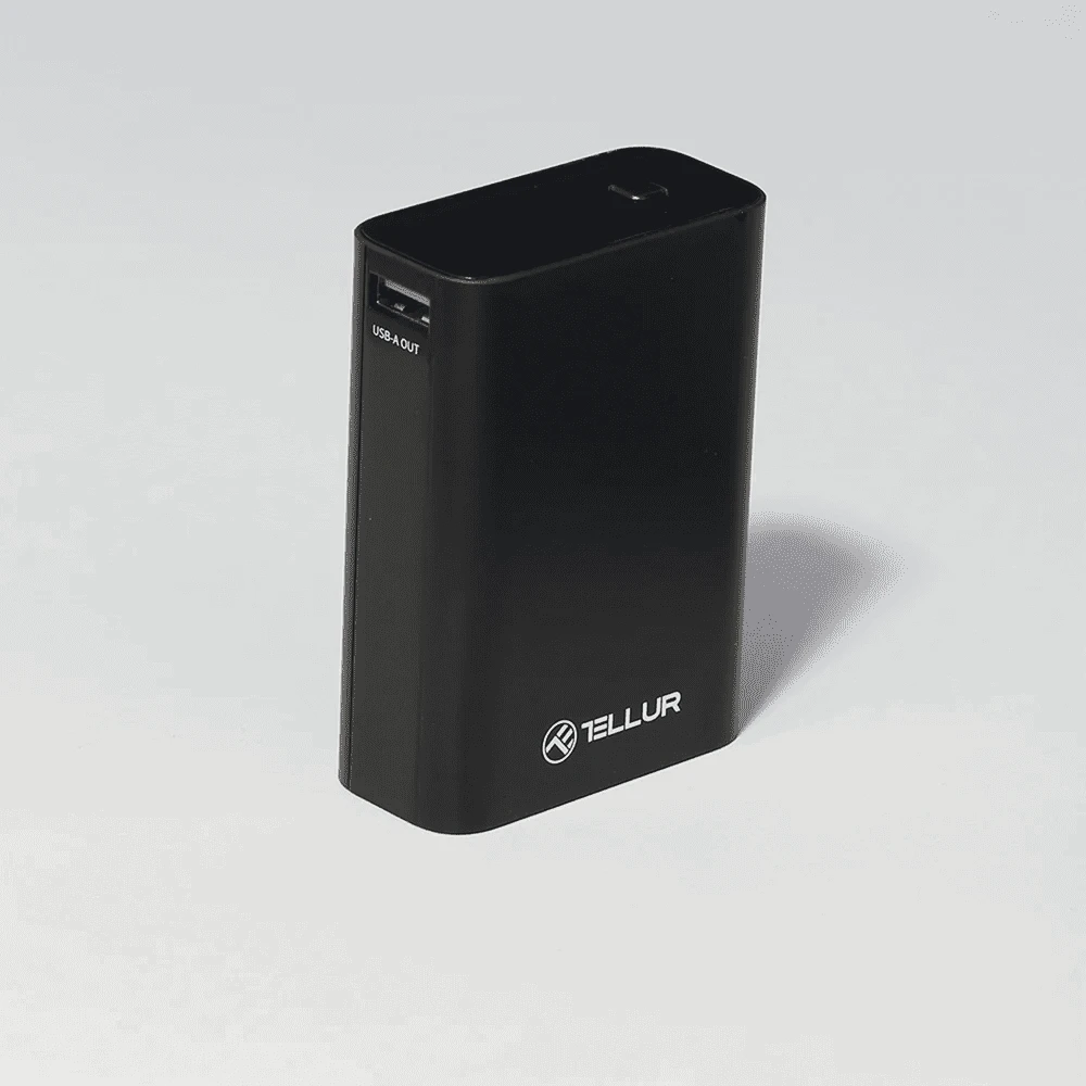 Juoda 20000 mAh išorinė baterija Tellur PD702 Compact Pro
