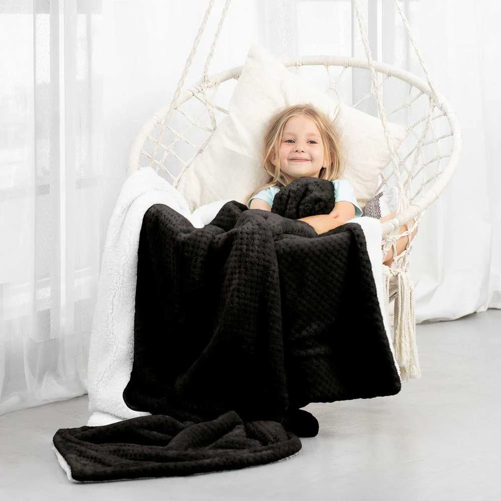 AmeliaHome Pledas SHLEEPY, 70X150 cm, spalva: juoda