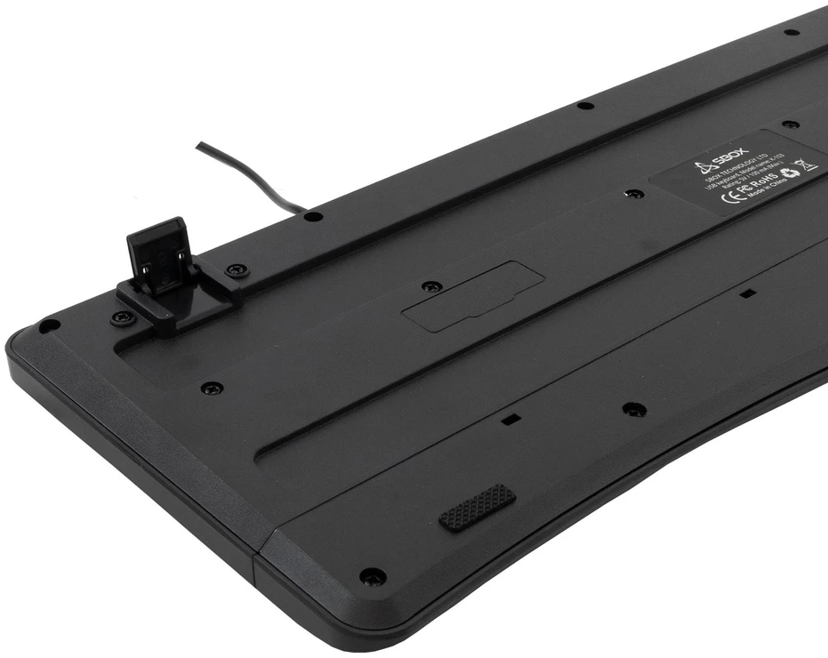 Juoda membraninė klaviatūra Sbox K-103 su JAV išdėstymu