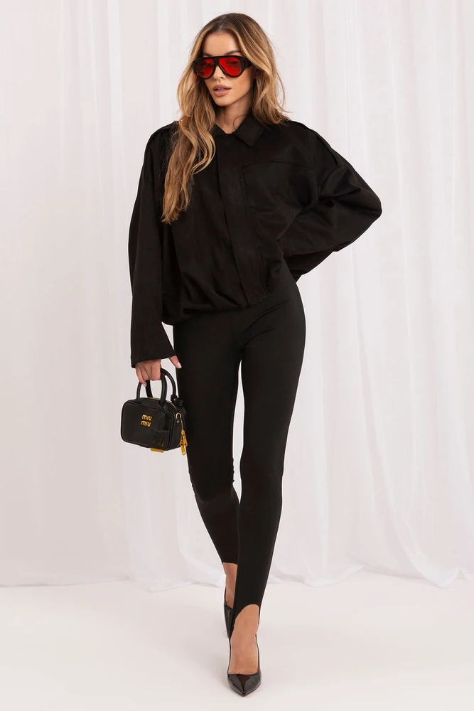 Juoda moteriška striukė Italy Moda