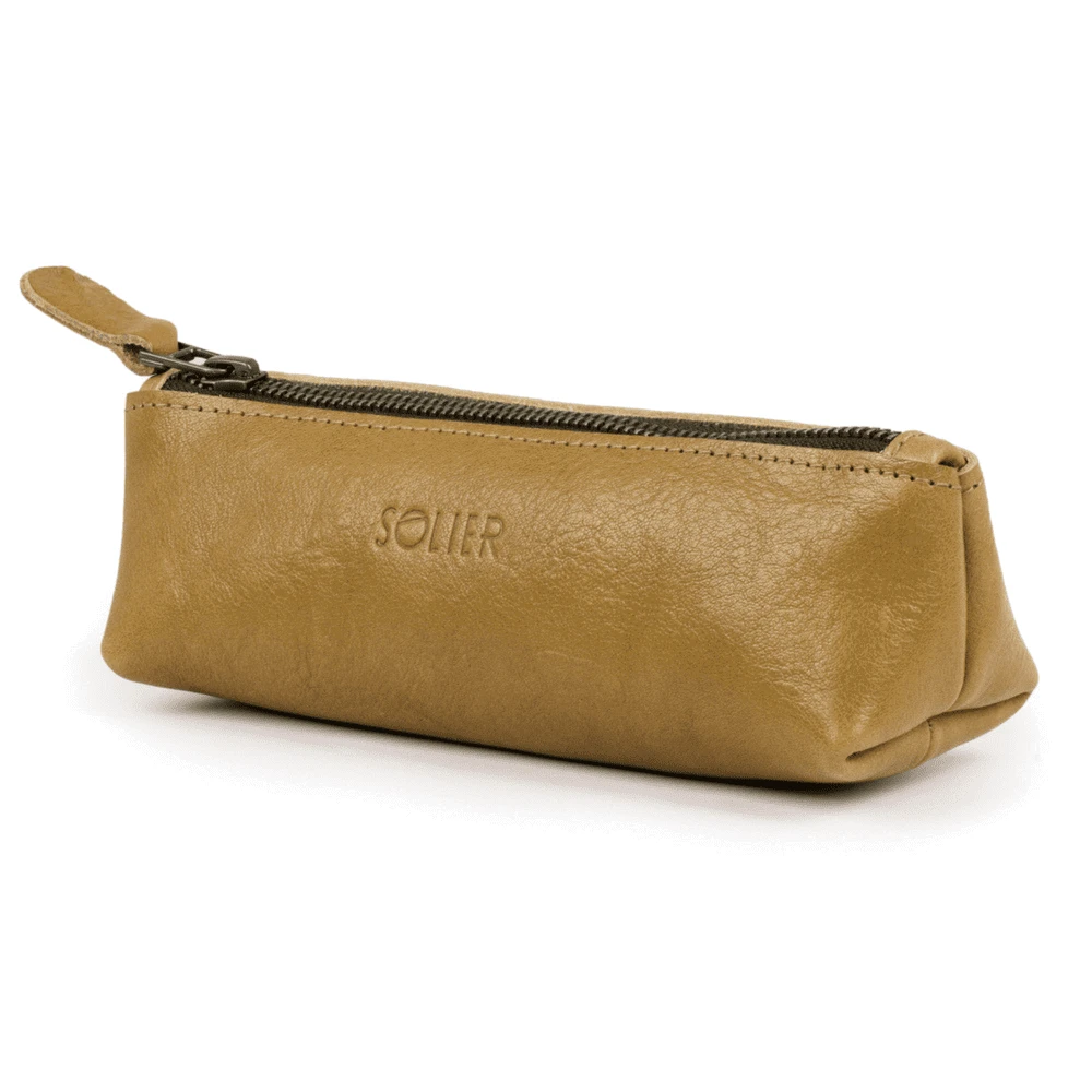 Kelioninis Solier Accessories Leather pencil case Solier SA51 juodas
