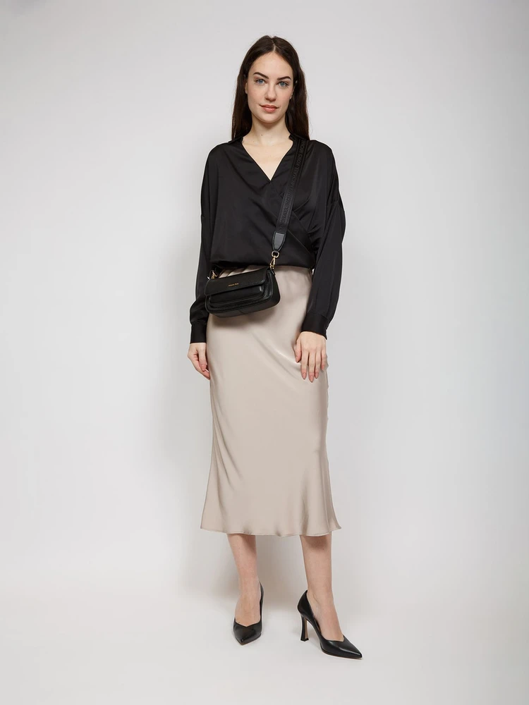 Juoda skórzana listonoszka Michael Kors 35S6GTVC0L