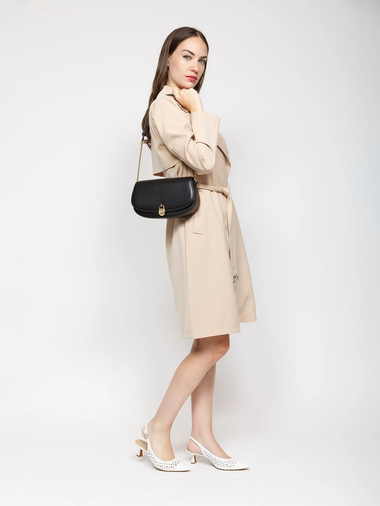 Juoda skórzana listonoszka Michael Kors 35T5GIMM8L
