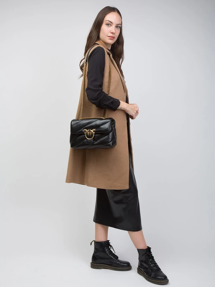 Juoda odinė Pinko 100038 A0F2 Z99Q rankinė per petį