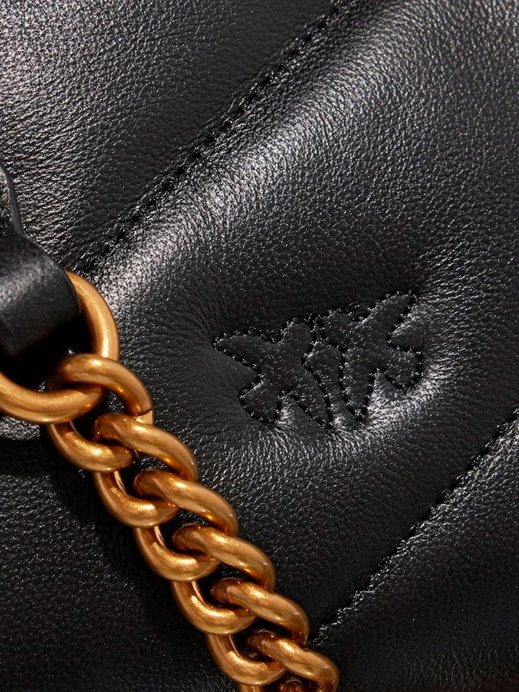 Juoda skórzana torebka listonoszka Pinko 100038 A0F2 Z99Q