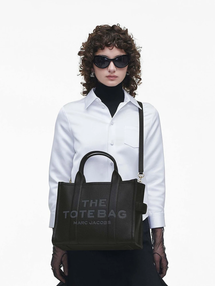 Juoda skórzana torebka tote Marc Jacobs H004L01PF21