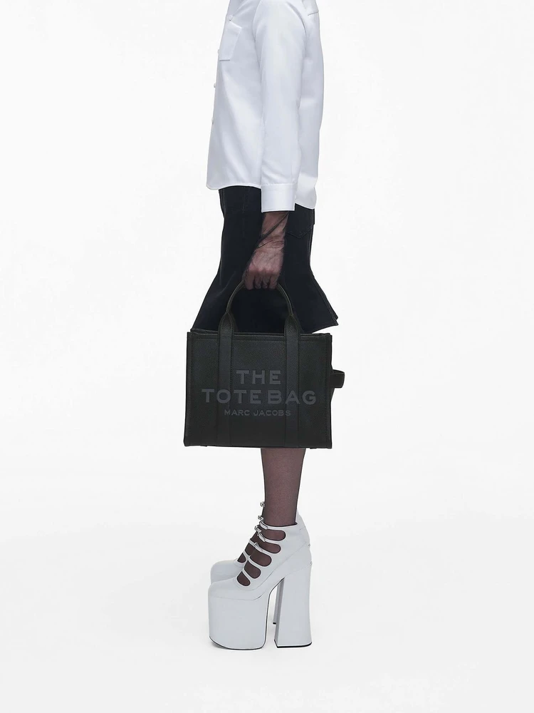 Juoda skórzana torebka tote Marc Jacobs H004L01PF21