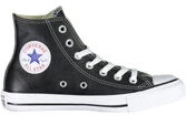 Juoda skórzane trampki moterims Converse Chuck Taylor All Star High