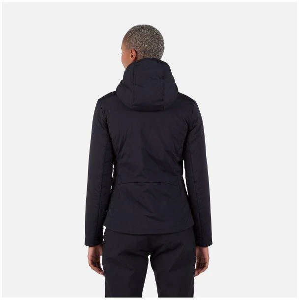 Juoda sutirštinto pašiltinimo striukė su gobtuvu W Opside Hoodie Rossignol