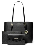 Juoda torebka tote su motywem kwiatowym Michael Kors 35R3GCFT3T