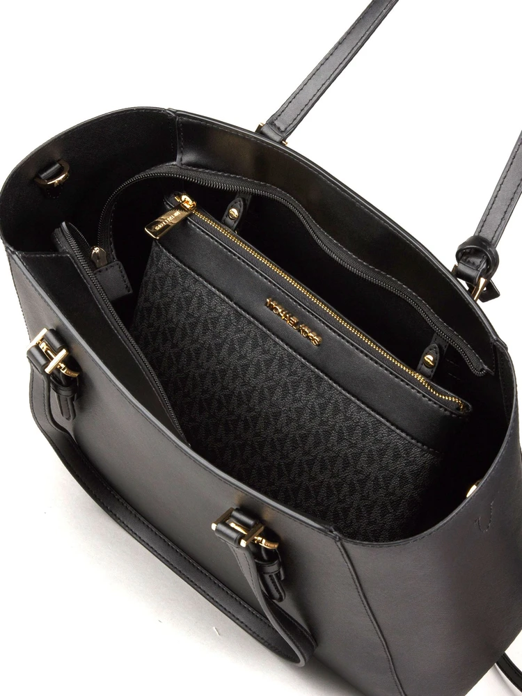 Juoda torebka tote su motywem kwiatowym Michael Kors 35R3GCFT3T
