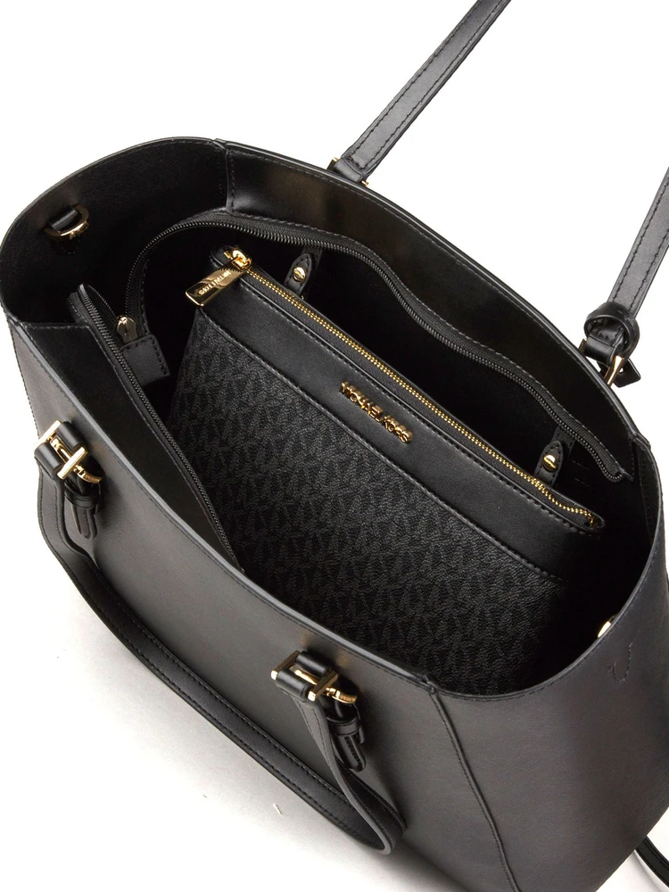 Juoda torebka tote su motywem kwiatowym Michael Kors 35R3GCFT3T
