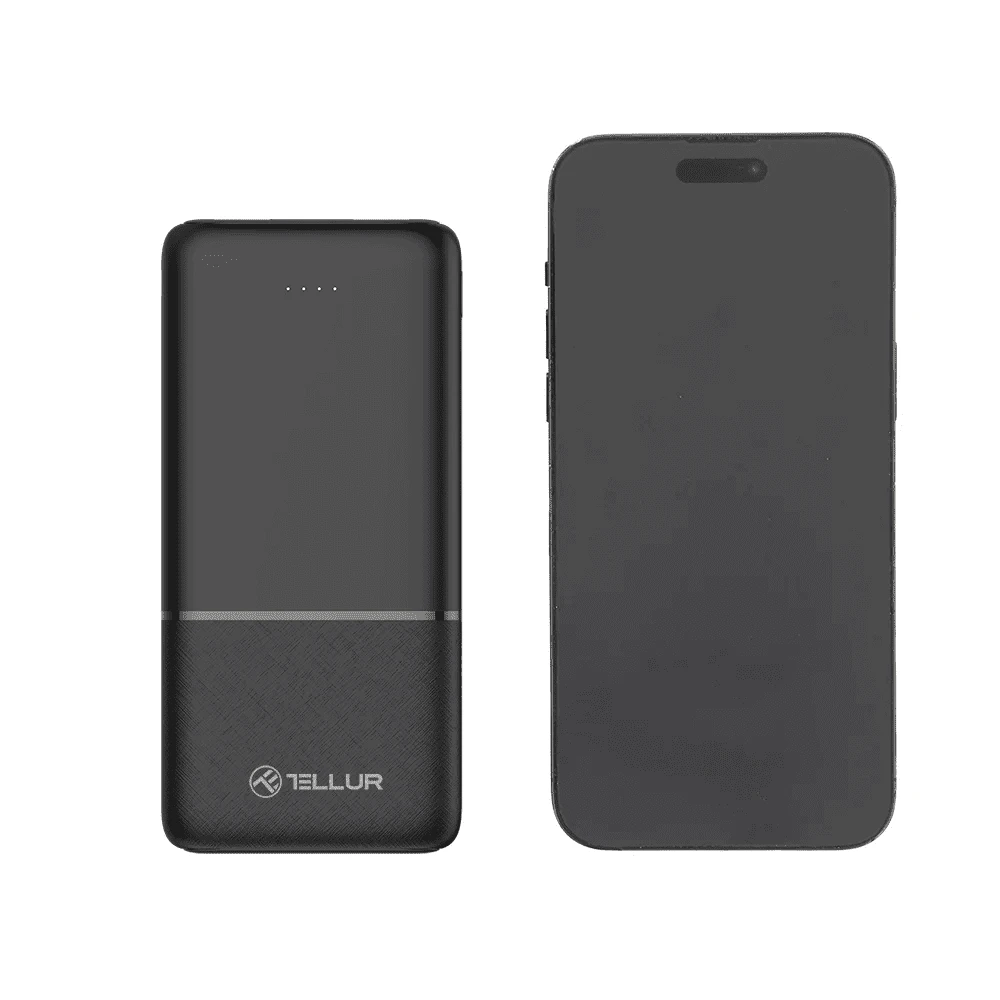 Tellur Juodas 10000 mAh išorinis akumuliatorius