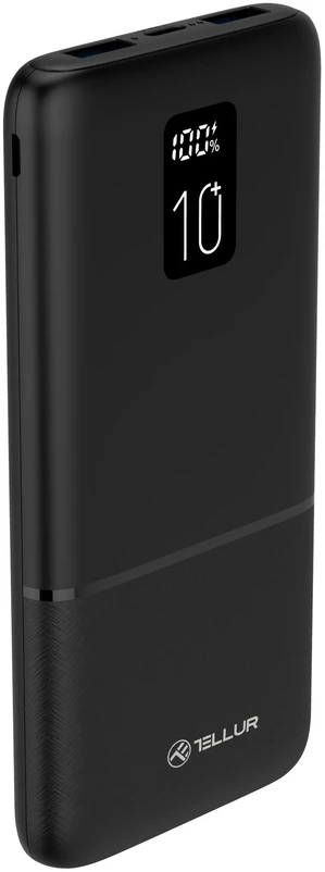 Juodas 10000 mAh išorinis akumuliatorius Tellur PD102 Boost Pro