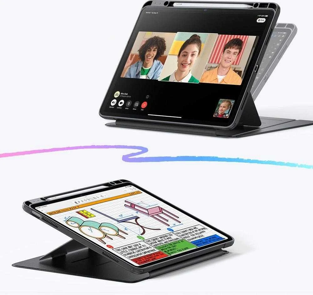 ESR atverčiamas hibridinis dėklas, skirtas iPad Air 13" (2024/2025/2026) - Juodas
