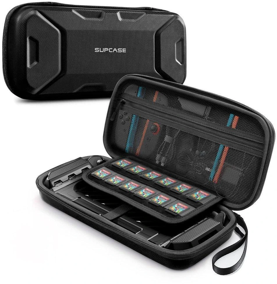 Juodas apsauginis dėklas Nintendo Switch žaidimų konsolei Supcase