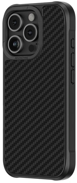 Nezatříděno „AmazingThing Titan Max“ dėklas su 1500D aramidiniu pluoštu, skirtas „iPhone 16 Pro Max“ – Juodas