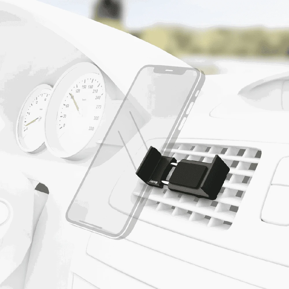Hama Juodas automobilinis telefono laikiklis ventiliacijos grotelėms