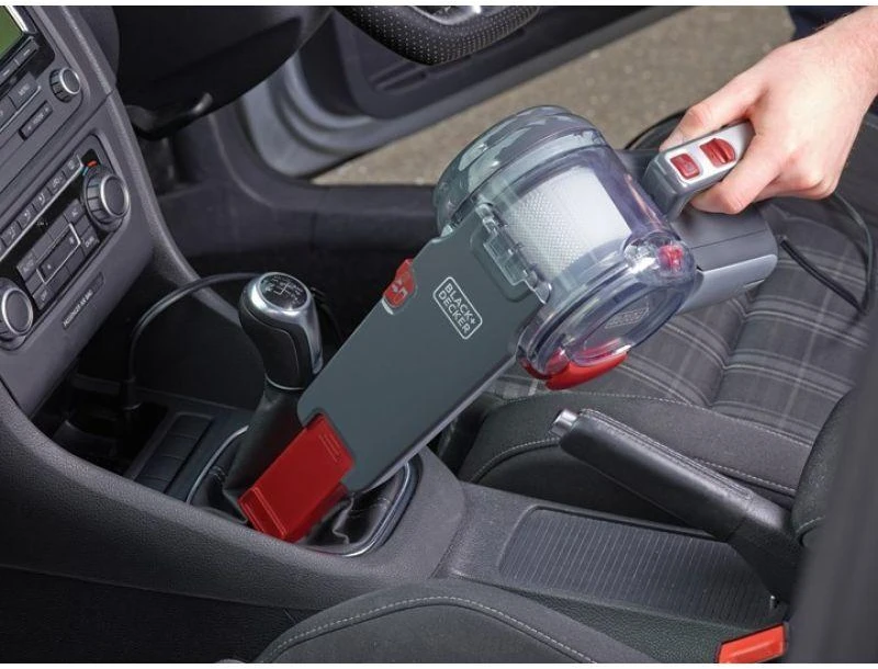 Black & Decker Juodas + DECKER DULKIŲ SIurblys 12V PV1200AV