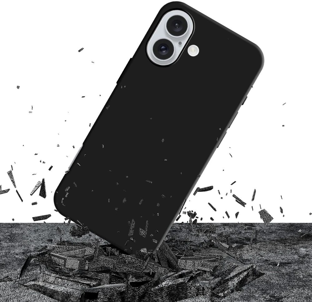 3Mk Apsauginis 3mk matinis dėklas „Pro“, skirtas „iPhone 16“ - matinis juodas