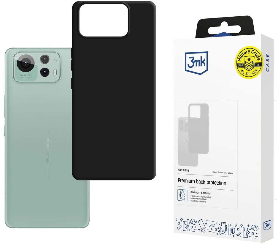 3Mk apsauginis 3mk matinis dėklas Asus Zenfone 12 Ultra - Juodas