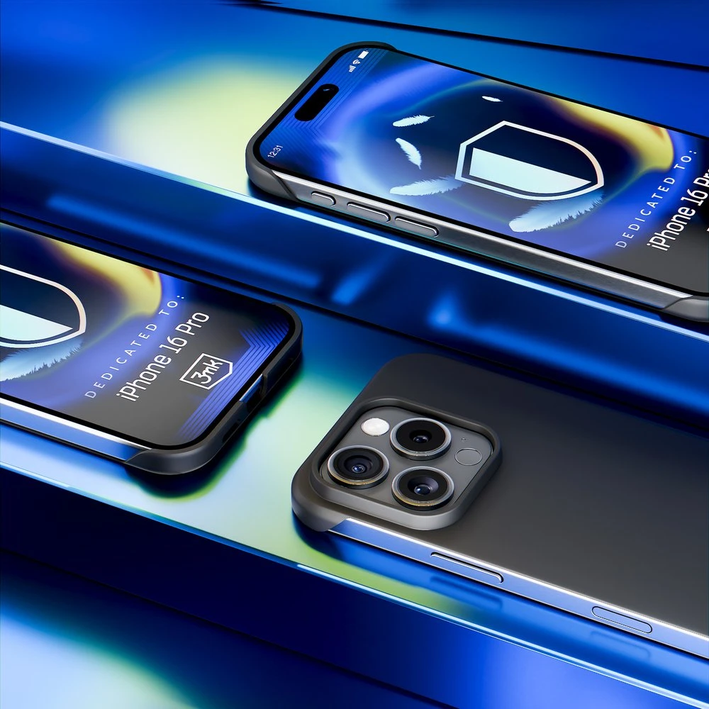 3Mk Protection 3mk Just20g matinis dėklas, skirtas iPhone 16 Pro – matinės juodos spalvos