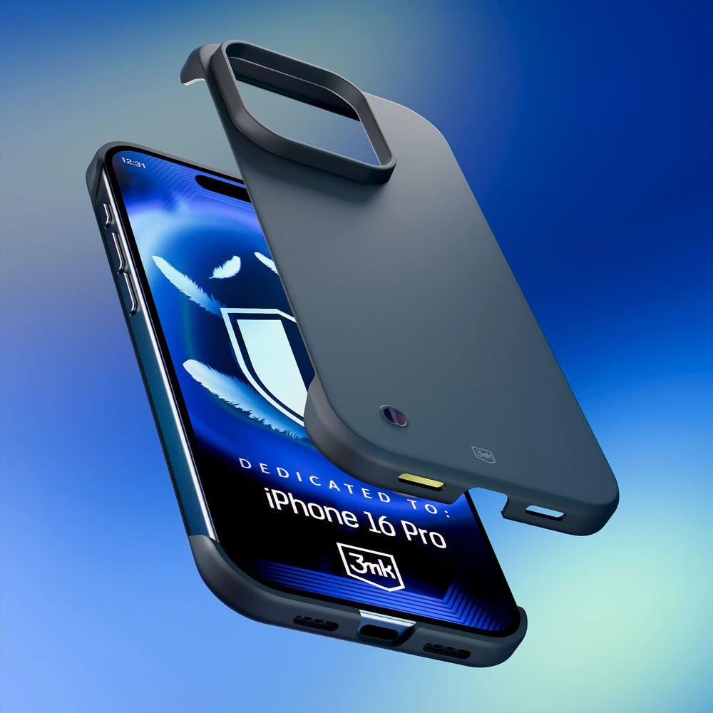 3Mk Protection 3mk Just20g matinis dėklas, skirtas iPhone 16 Pro – matinės juodos spalvos