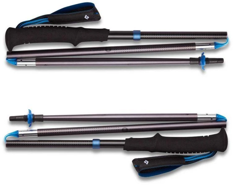 Black Diamond Juodas Diamond Trekkinimo Lazdos - Juodas Diamond Distance Z 3-sekcijų Aliuminio Pilkšvos Spalvos
