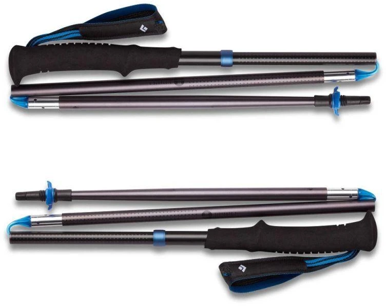 Black Diamond Juodas Diamond Trekkinimo Lazdos - Juodas Diamond Distance Z 3-sekcijų Aliuminio Pilkšvos Spalvos