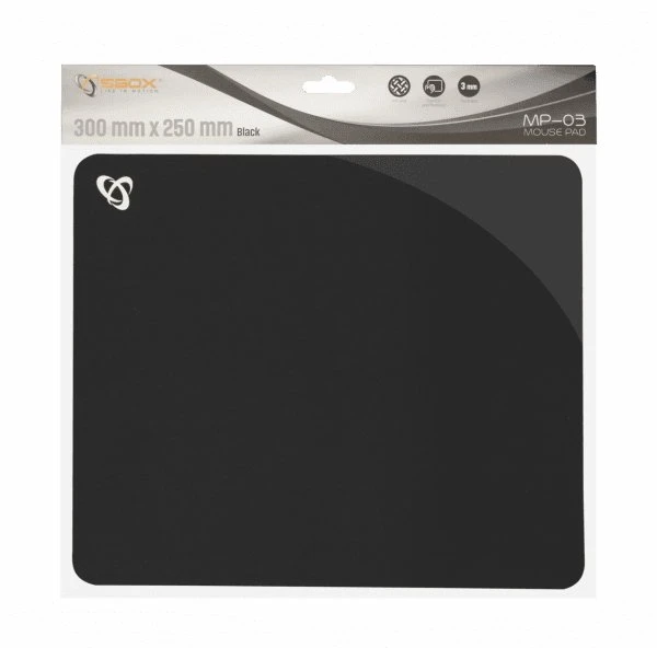 Sbox Technology SBOX Pelės kilimėlis 30×25, Juodas (MP-03)