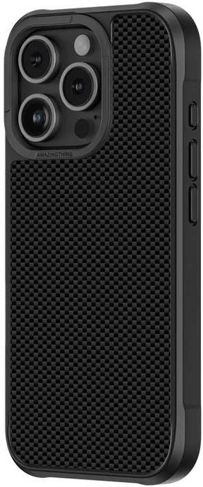 „AmazingThing Titan Max“ dėklas su 600D aramidiniu pluoštu, skirtas „iPhone 16 Pro“ – Juodas