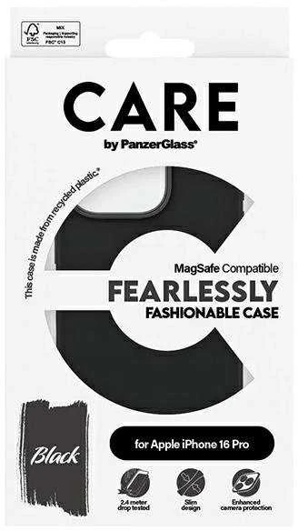 Panzer Glass CARE by PanzerGlass Fashion Apple iPhone 16 Pro 6.3" dėklas telefonui juodos spalvos/dėklas telefonui juodos spalvos MagSafe 1378
