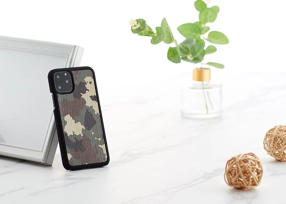 MAN&WOOD SmartPhone dėklas Apple iPhone 11 Pro camouflage juodos spalvos
