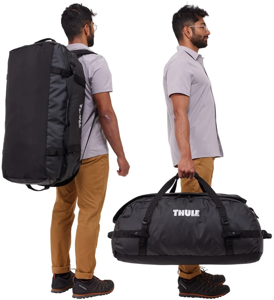 Juodas kelioninis krepšys-kuprinė Thule Chasm Duffel 90L