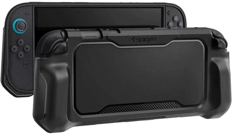 „Spigen Rugged Armor“ dėklas, skirtas „Nintendo Switch 2“ – matinis juodas