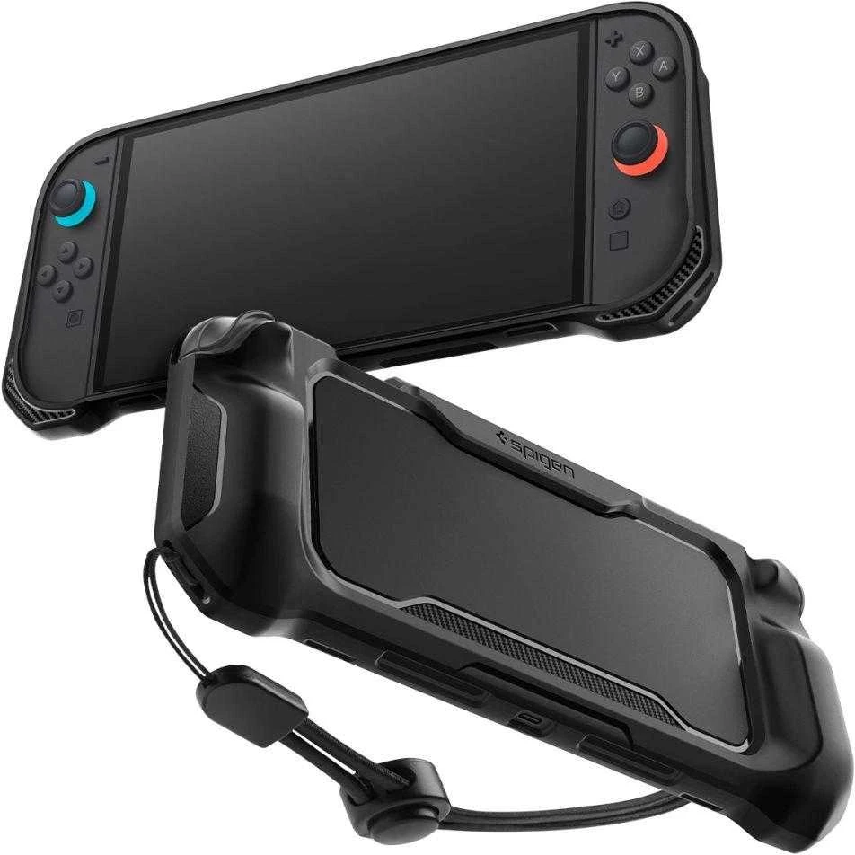 „Spigen Rugged Armor“ dėklas, skirtas „Nintendo Switch 2“ – matinis juodas