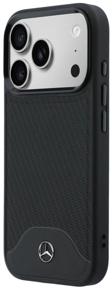 Juodas Mercedes-Benz dėklas iPhone 17 Pro telefonui su MagSafe