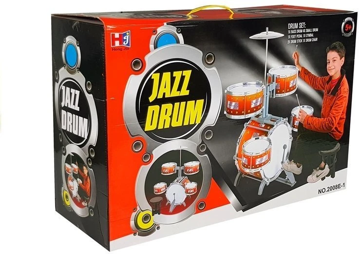 Juodas muzikinio būgno taburetės tipo stovelis vaikams