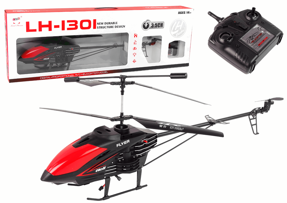 Nuotoliniu būdu valdomas sraigtasparnis Lean Toys LH-1301, juodas