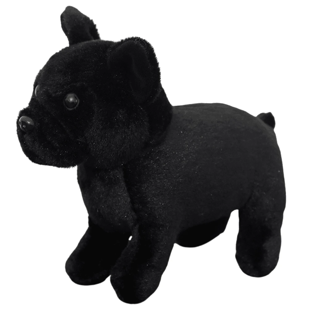 Lean Toys Pliušinis žaislas - juodas šuniukas, 19 cm aprašymas - Prekės nuotrauka