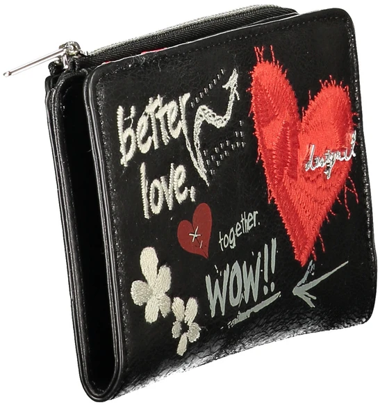 Juodas portfel damski Desigual Wow Emma