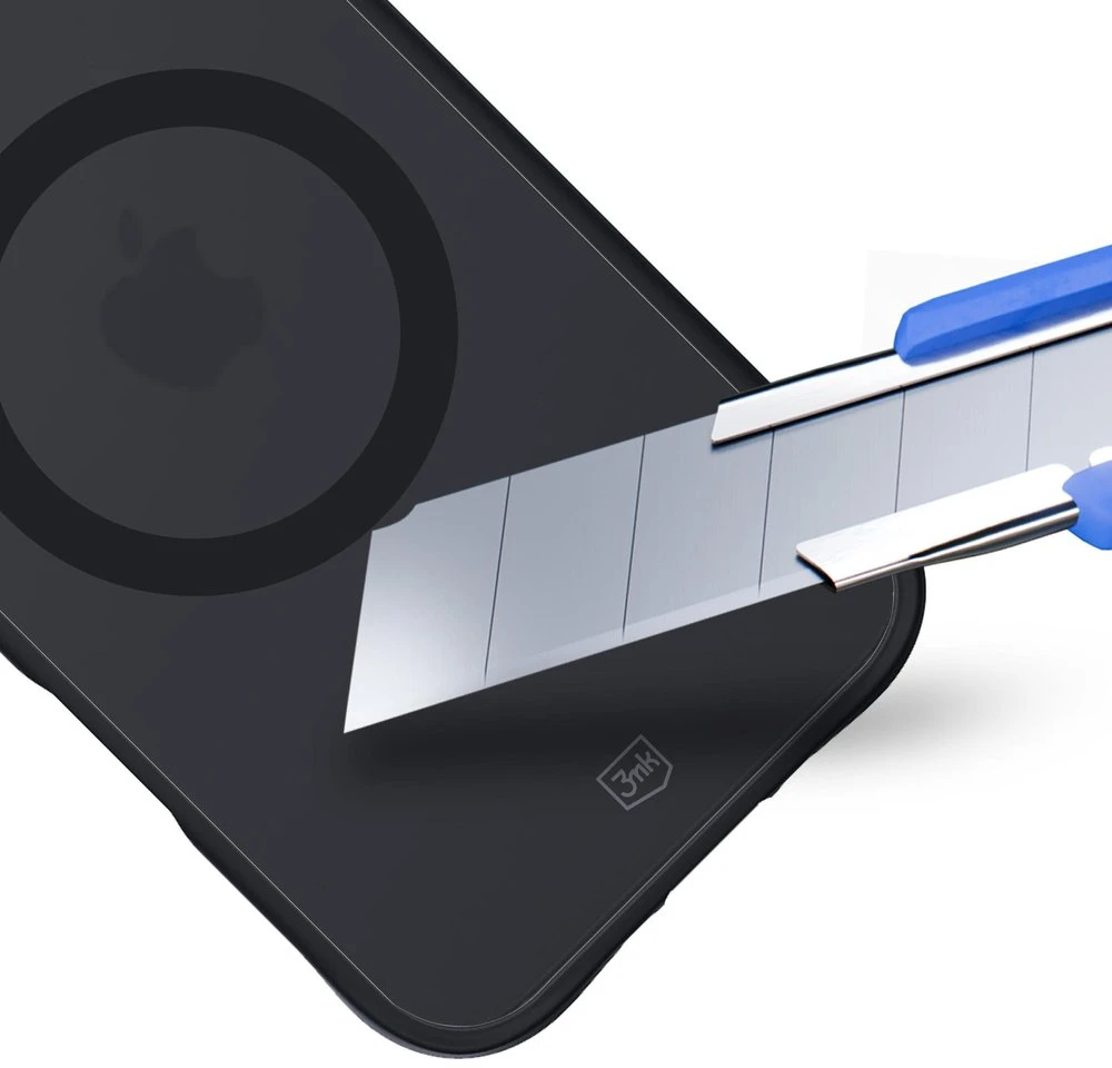 Dėklas „3Mk“ apsauginis 3 mk dūminis „MagCase“, skirtas „iPhone 17 Air“ – juodas pusiau permatomas