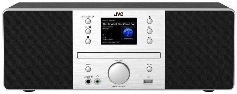 JVC RD-E874B Tower Bluetooth 20 W Juodas, Sidabrinis