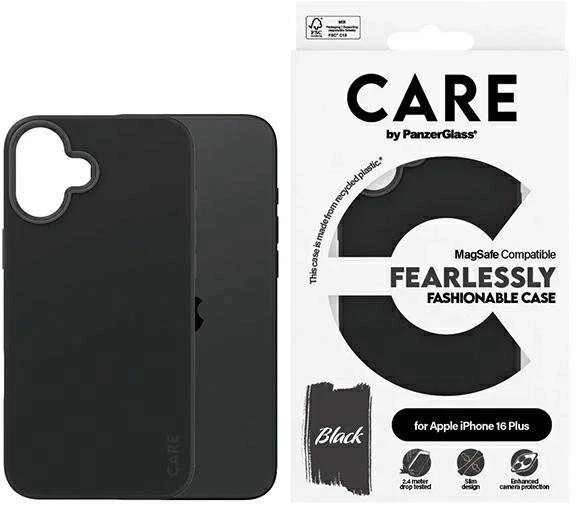 Panzer Glass CARE by PanzerGlass Fashion Apple iPhone 16 Plus 6.7" dėklas telefonui juodos spalvos/dėklas telefonui juodos spalvos MagSafe 1379