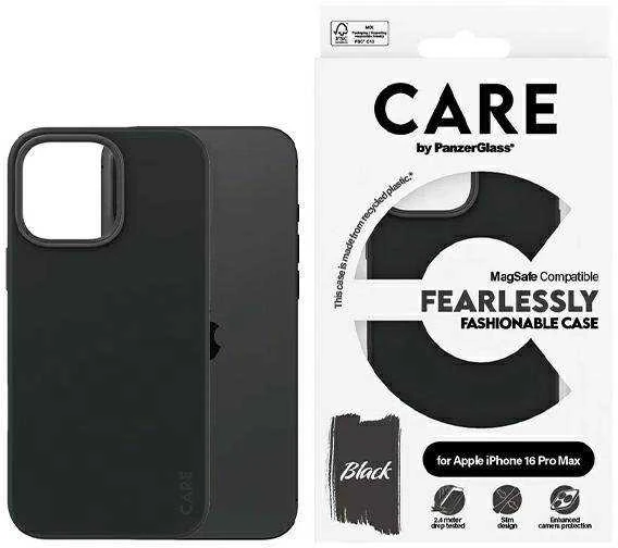 Panzer Glass CARE by PanzerGlass Fashion Apple iPhone 16 Pro Max 6.9" dėklas telefonui juodos spalvos/dėklas telefonui juodos spalvos MagSafe 1380