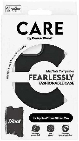 Panzer Glass CARE by PanzerGlass Fashion Apple iPhone 16 Pro Max 6.9" dėklas telefonui juodos spalvos/dėklas telefonui juodos spalvos MagSafe 1380