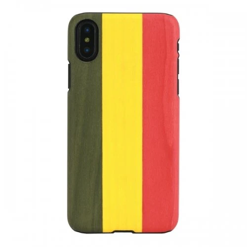 Juodas telefono dėklas iPhone X/XS, MAN&WOOD Reggae